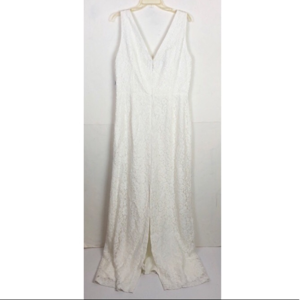 Donna Morgan Lark Ivory Lace Maxi Dress Sleeveless - Picture 3 of 8